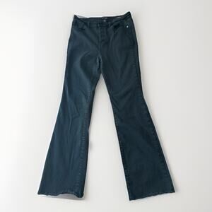 Judy Blue Black Wash Slim Boot Cut Jeans Frayed Hem Stretch Denim 15/32 Womens